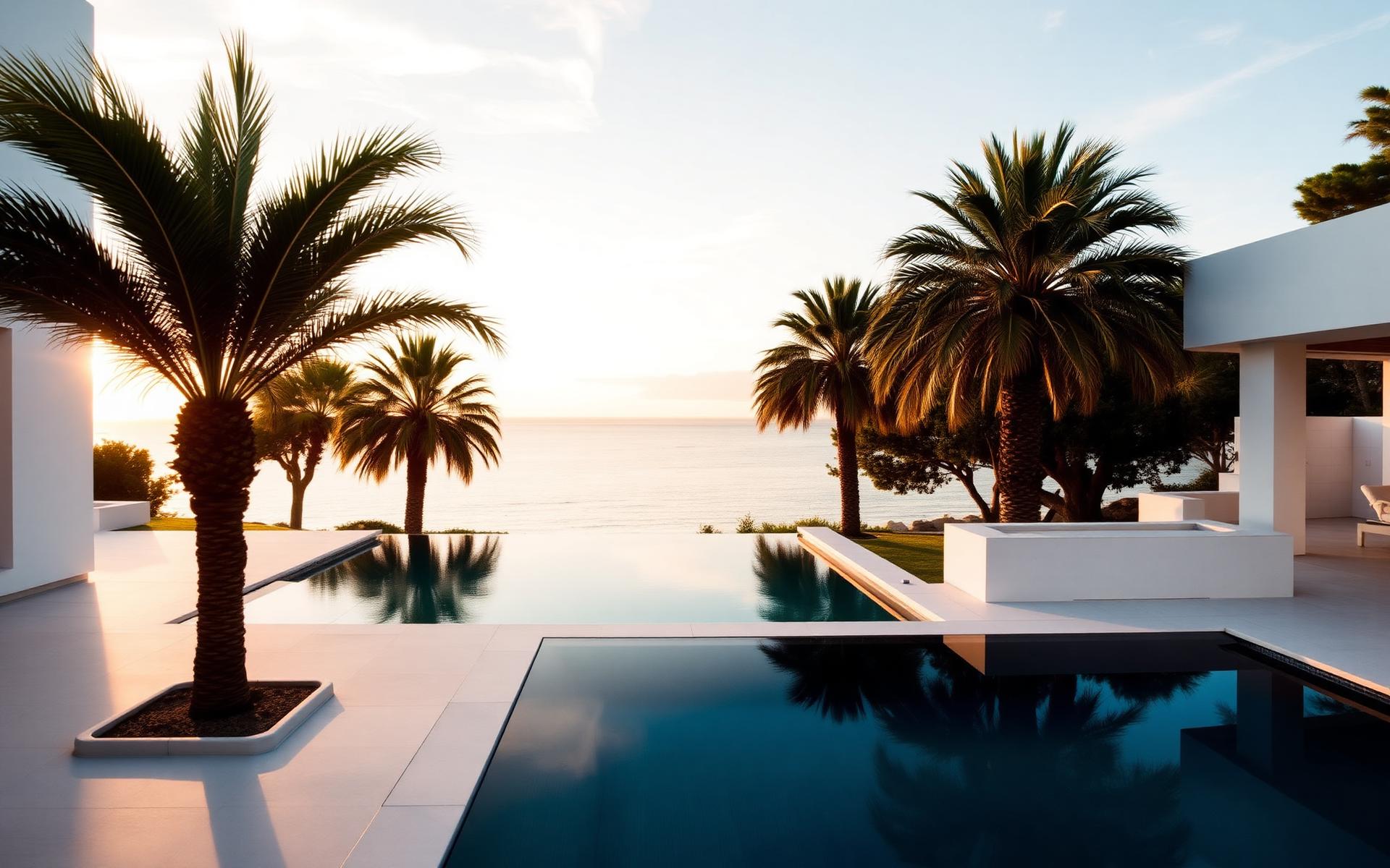 Marbella villa at golden hour